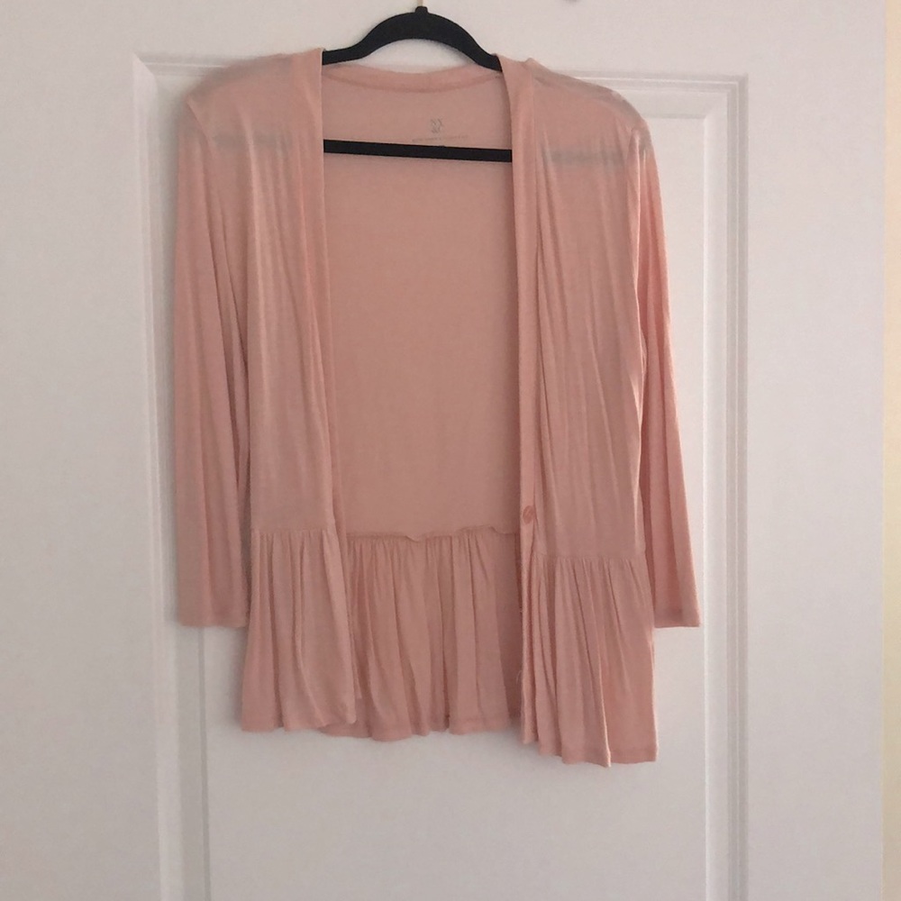 Lightweight business casual peplum cardigan